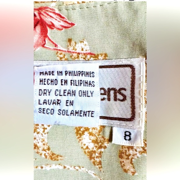 🌹KARIN STEVENS🌹 VTG FLORAL ATTACHED JACKET MULTI LOOKS PEARL BUTTON TEA DRESS - Picture 8 of 13